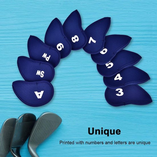Dailygoody - Golf Headcovers - Duurzame Neopreen Bescherming - 10 Stuks - Uniek en Herkenbaar - Perfect voor Golfliefhebbers van Merkloos — afbeelding 3
