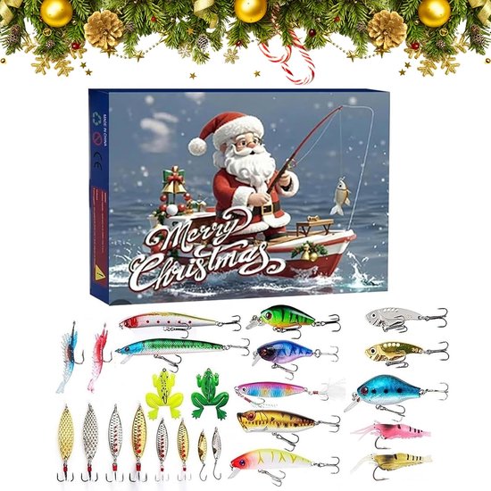Adventskalender Vissen - Kerst Kalender - Vissers Verrassen - Realistische Kunstaas Set - 24 Dagen - Niet gespecificeerd — afbeelding 5