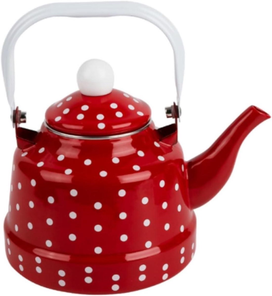 Emaille Theepot - Waterkoker Keuken - Water Verwarmen - Klassiek Design - 2.5L Capaciteit - Geel