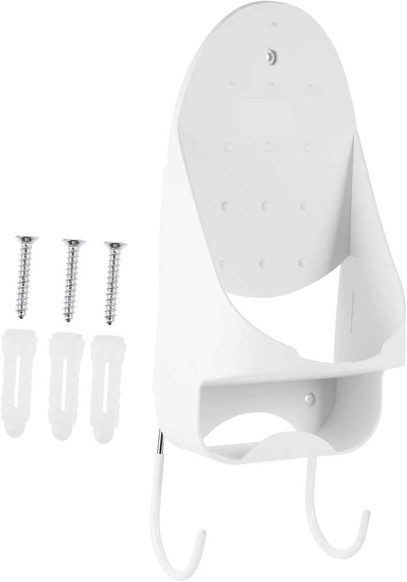 Strijkijzer Houder - Strijkplank Hanger - Ruimte Besparen - Hittebestendig PBT Materiaal - 31 x 15 x 12 cm - Wit