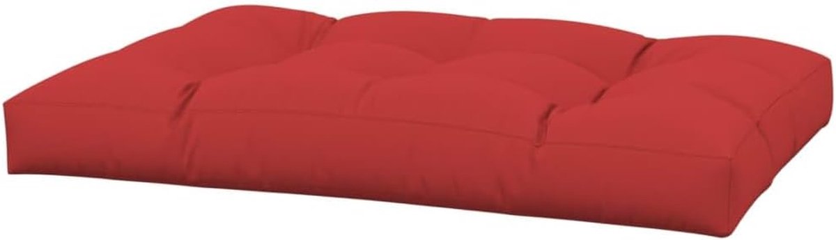 Palletkussen - Bankkussen Tuinkussen - Comfortabel Zitten - Waterbestendige Stof - 120 x 80 x 12 cm - Rood