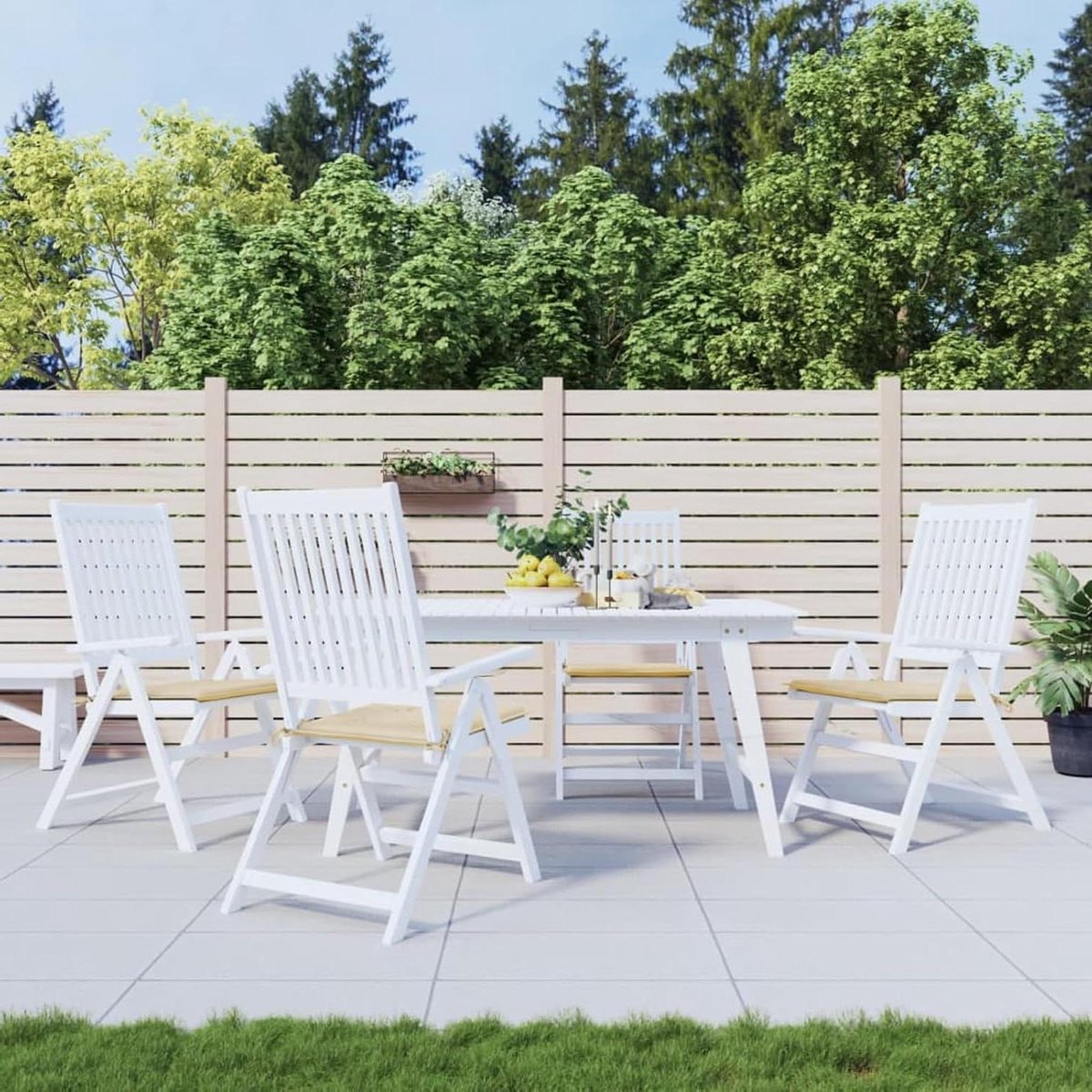 Tuinstoelkussens - Stoelkussens Buiten - Comfortabel Zitten - Waterdicht Oxford Stof - 40 x 40 x 3 cm - Beige