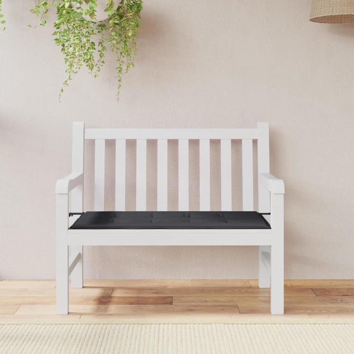 Tuinbank Kussen - Buiten Kussen - Comfort Verhogend - Universeel Design - 120 x 50 x 3 cm - Zwart