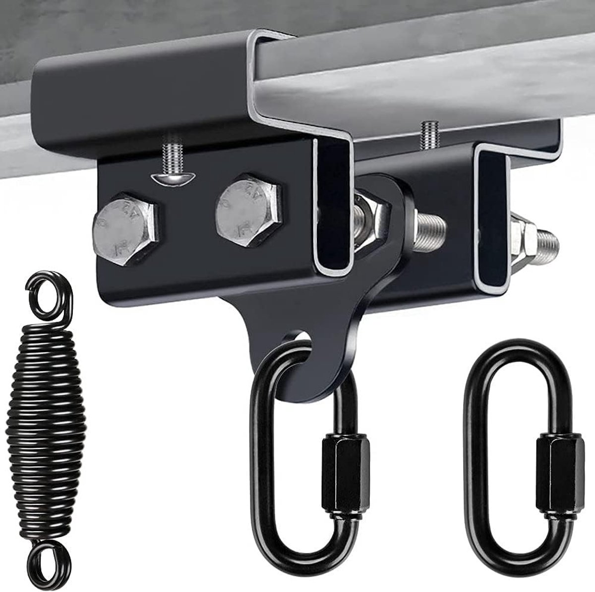 Zware Stalen I-Beugel voor Hangende Bokszakken, Ideaal voor Muay Thai Training, Tot 158 kg Capaciteit, Inclusief Veer voor Extra Stabiliteit