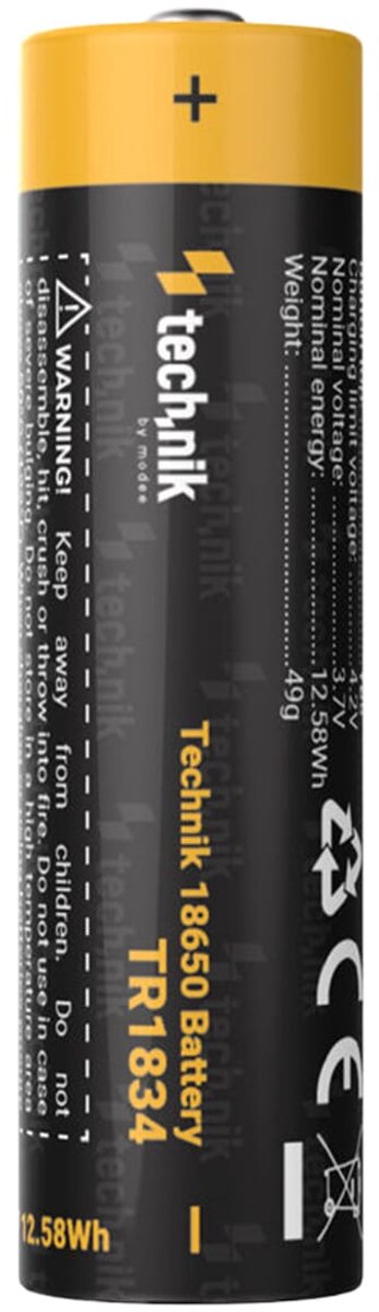 Technik Oplaadbare Batterij Li-Ion 18650 - 3400 mAh - 3.7V - Cilindrische Accu - 1 stuk