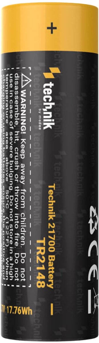 Technik Oplaadbare Batterij Li-Ion 21700 - 4800 mAh - 3.7V - Cilindrische Accu - 1 stuk