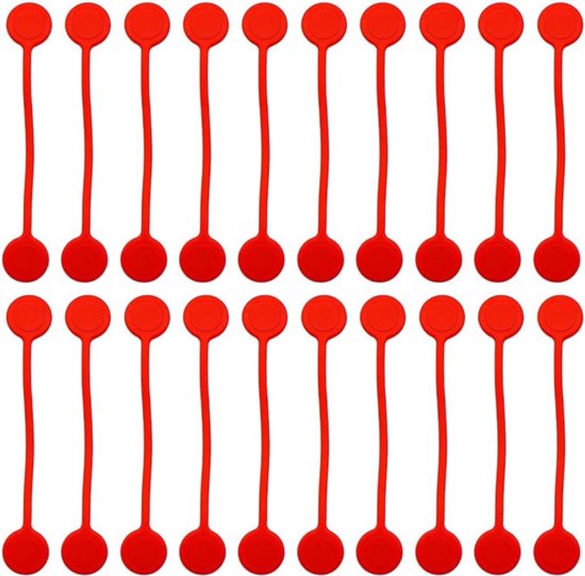 - Siliconen magnetische kabelbinders - Herbruikbaar - Kleurrijk - Thuisgebruik - Geschikt voor merk - 20 stuks magnetische kabelbinders