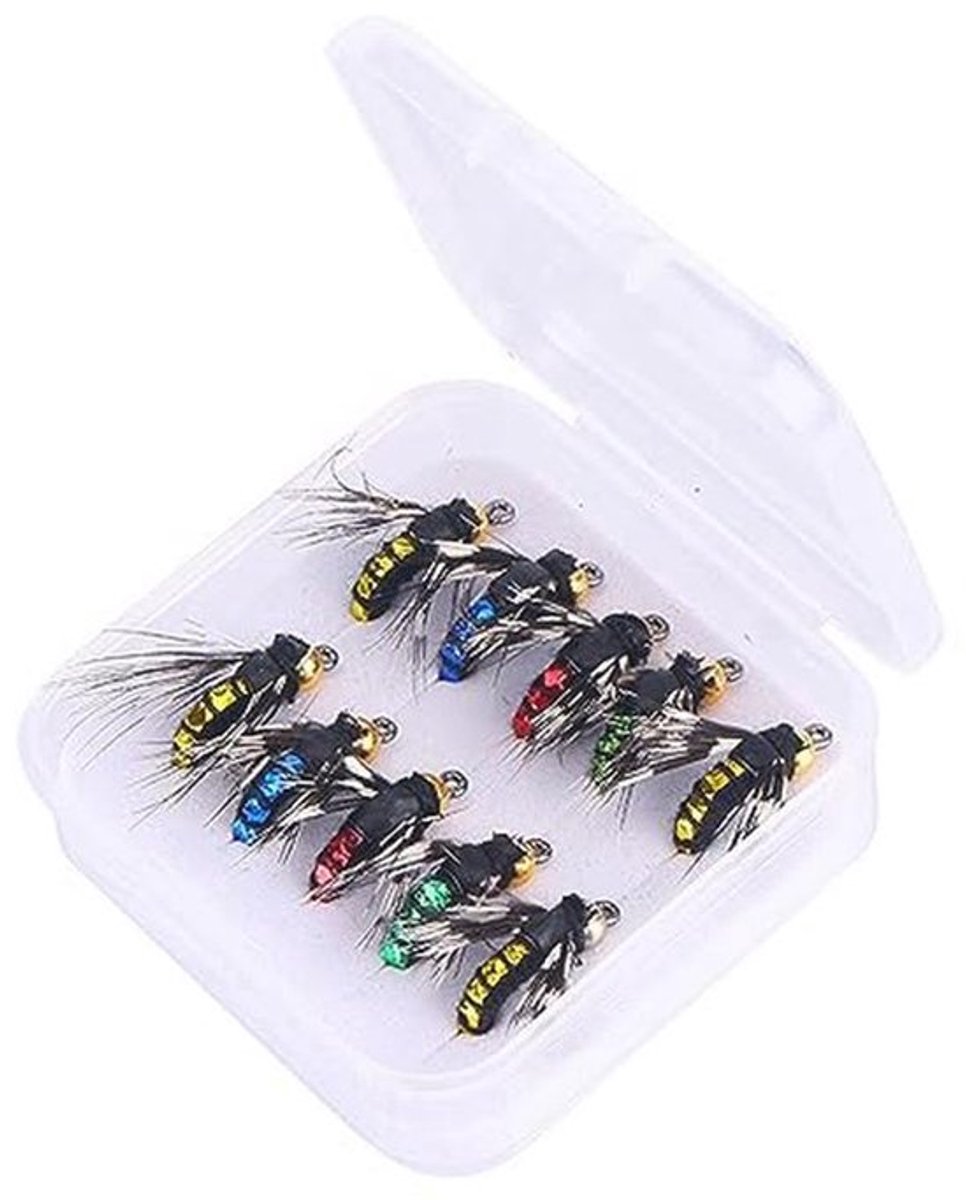 Forel Vliegen Kunstaas - 10 Stuks Insectenimitaties voor Zoetwater