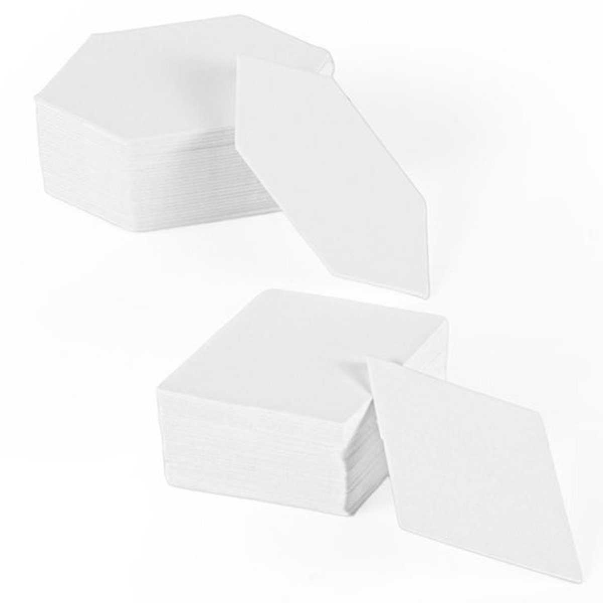 200 Stuks Herbruikbaar Wit Papier Templates - Gemstone Vorm, Flat Diamond