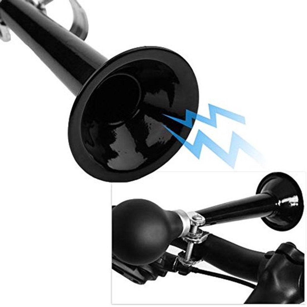 2,2 inch fiets-luchthoorn-knijpring, 5 kleuren, draagbare fiets met metalen houder, geschikt voor fietsen en mountainbikes