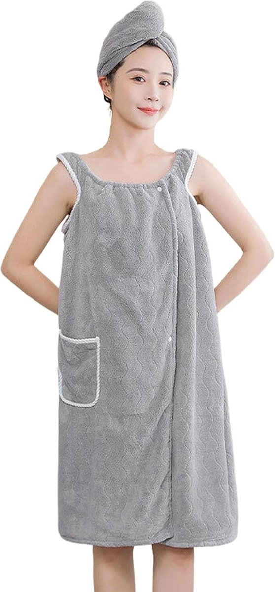 Dames Sauna Kilt en Badjas van Microvezel, Ideaal voor Sport, Douche, Spa en Strandgebruik