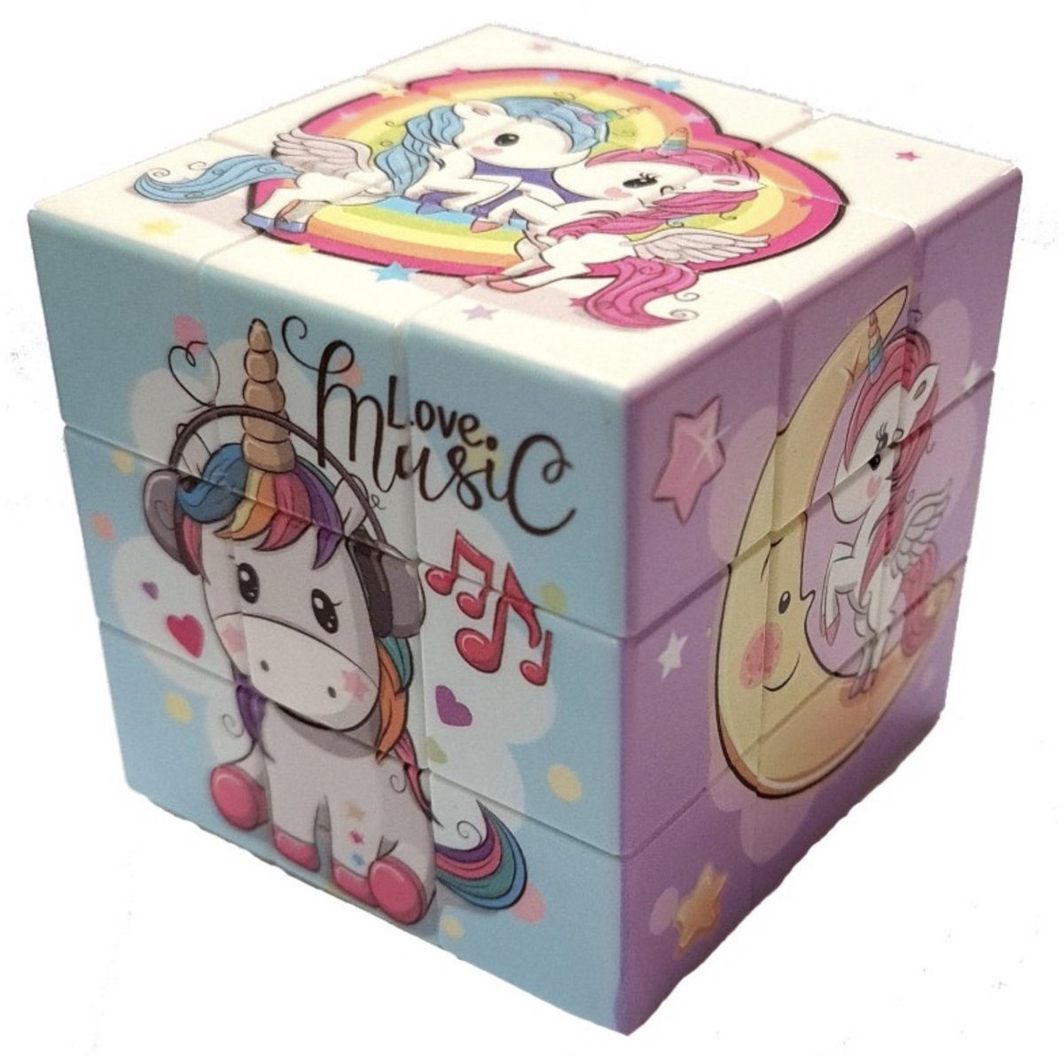 Rubiks cube - eenhoorn unicorn - magic cube magische kubus breinbreker - 3x3