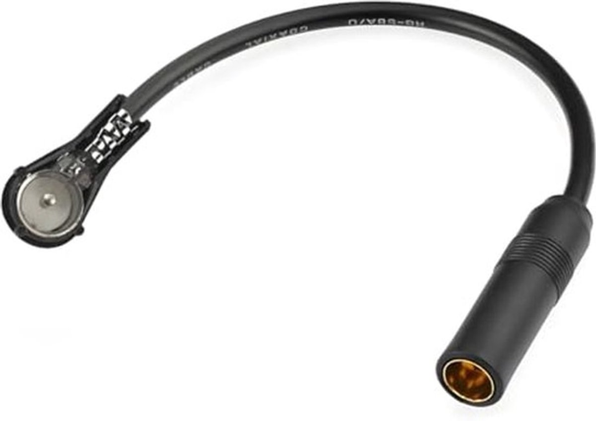 DIN ISO Adapter Antenne, Radio, Voiture ISO DIN Male Female Adapter, Antenne, Radio, Aansluitadapter Kabel Am/FM Antenne, voor Radio, FM Auto's, CD/DVD TV Tuner, Universeel