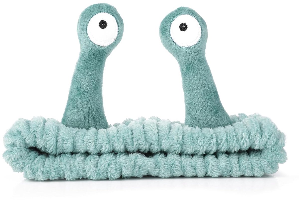 QTTVBTNA -Fluffy Hoofdband - Spa Haarband - Microfiber Coral Fleece Type - Sterke Wateropname - Sneldrogend Functie - Zacht Koraalvlies Materiaal - Creatief Slakkenontwerp - Comfortabel Voor Gezichtsreiniging - 1 Stuk