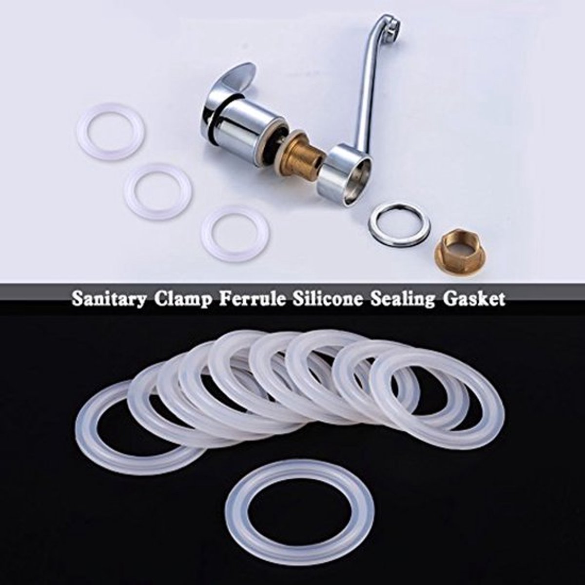 10Pcs 1.5 Silicone Gasket, 2 Inch Tri Clamp Sealing Rings, Sanitaire Klem Ferrule Silicone Sealing Ring