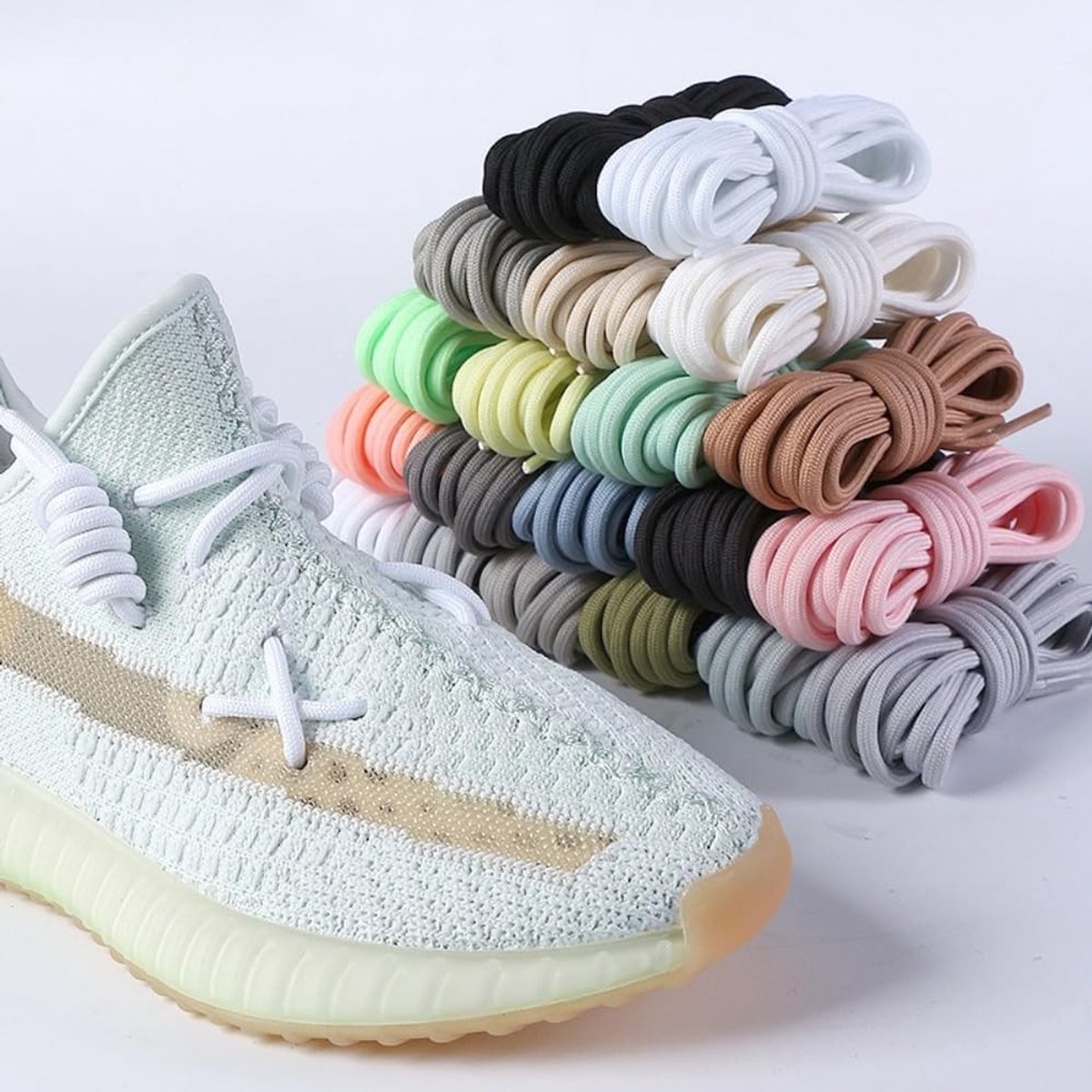 Ronde veters voor schoenen, 5 mm dik, vervangende veters voor sneakers, outdoor- en sportschoenen, duurzaam en scheurbestendig