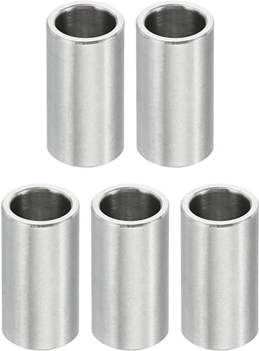 M6 Standoffs - 5 Stuks - Ronde Metalen Spacer - 6.1mm ID x 8mm OD x 16mm L