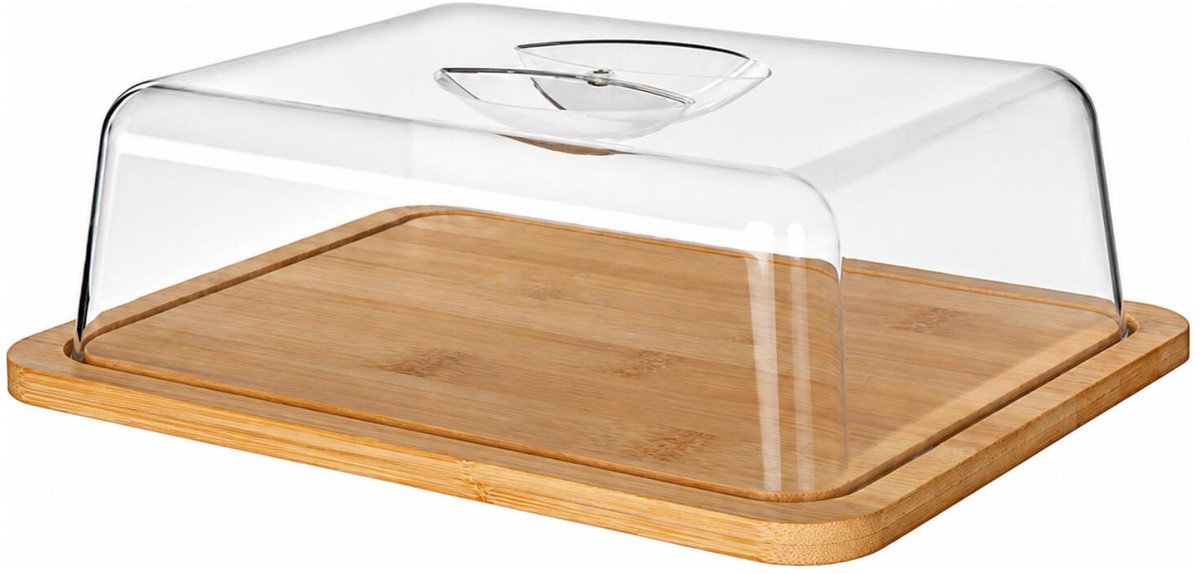 Alessandro Kaasstolp / borrelplank - bamboe hout/kunststof - 24 x 18 cm - kaasplank / taartplateau — cadeau in Kookcadeaus - foto 5