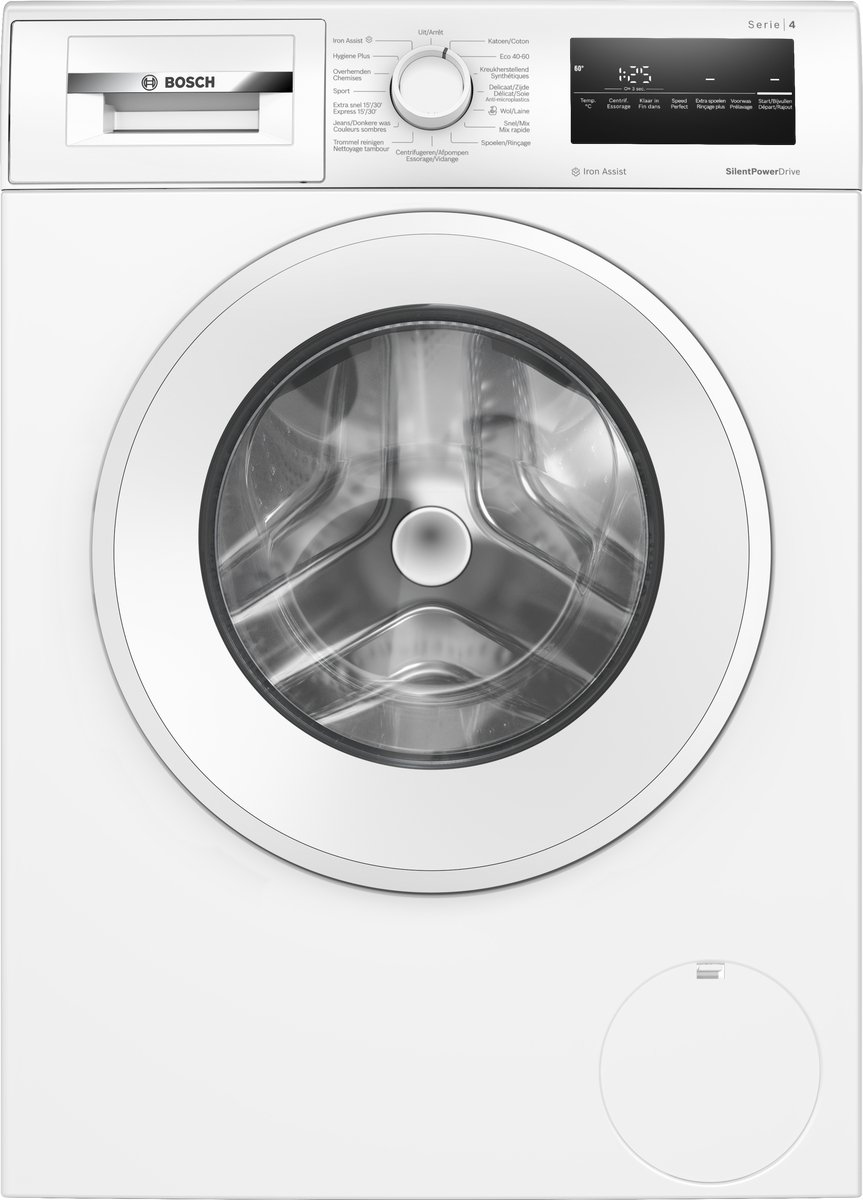 Bosch WAN2827YFG - Serie 4 - Wasmachine - 1400 rpm - Energielabel A - 8 kg - Iron Assist: vermindert kreukels tot 50% - NL/FR Display - Bespaar water 