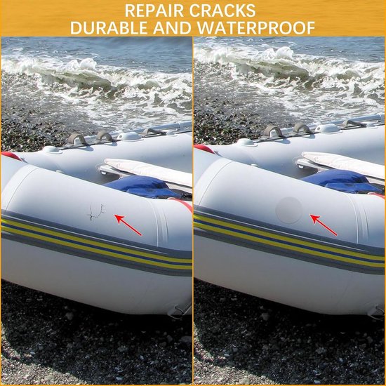 Reparatieset voor Rubberboten - Inclusief Plakset - Eenvoudig Zelf Te Gebruiken - Geschikt voor Diverse Rubberboten — afbeelding 3