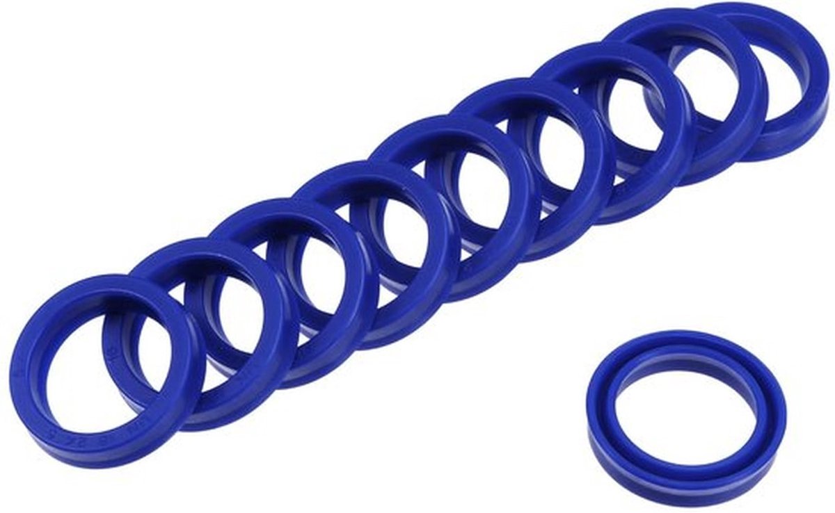 10 stuks Radiale Asafdichtingen - Industriële PU Olieafdichtingen - voor Hydraulische Cilinders (Blauw, 18mm ID x 24mm OD 5mm Breed)