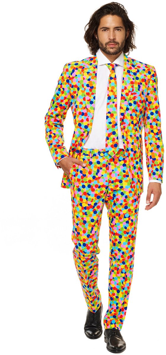OppoSuits Confetteroni Confetti Pak - Carnaval Kostuum Voor Heren - Carnavalskleding - Gekleurd - Maat 62