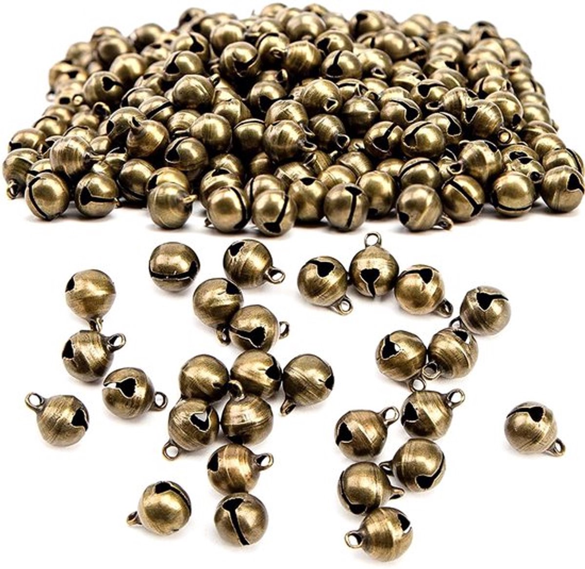 200 stuks 6mm Jingle Bells, Bronzen bellen knutselbellen, Kerst koper metalen jingle bells, Kleine jingle bells voor Kerst, Feest, DIY.