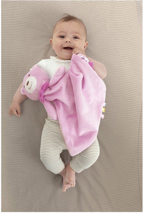Chicco Maxi Doudou Knuffeldoekje met Muziek - Groot Knuffeldoek 47 x 40 cm - Zacht Velours - Machine Wasbaar - Roze (0M+) van Chicco — afbeelding 2