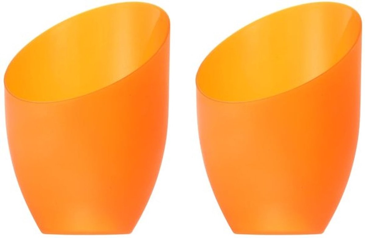 Plastic Lampenkap 2 Stuks - Oranje - 5,3" Hoog 4,3" Diameter