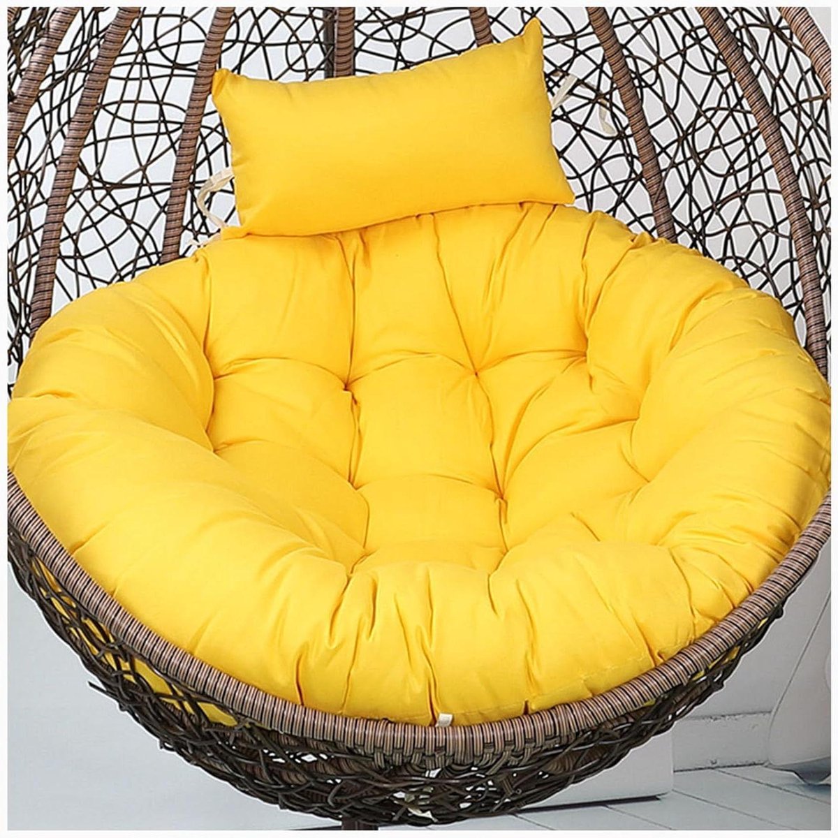 Hangstoel Kussen - Zitkussen Rond - Buiten Ontspannen - Antislip Banden - Diameter 120cm - Bloemenprint