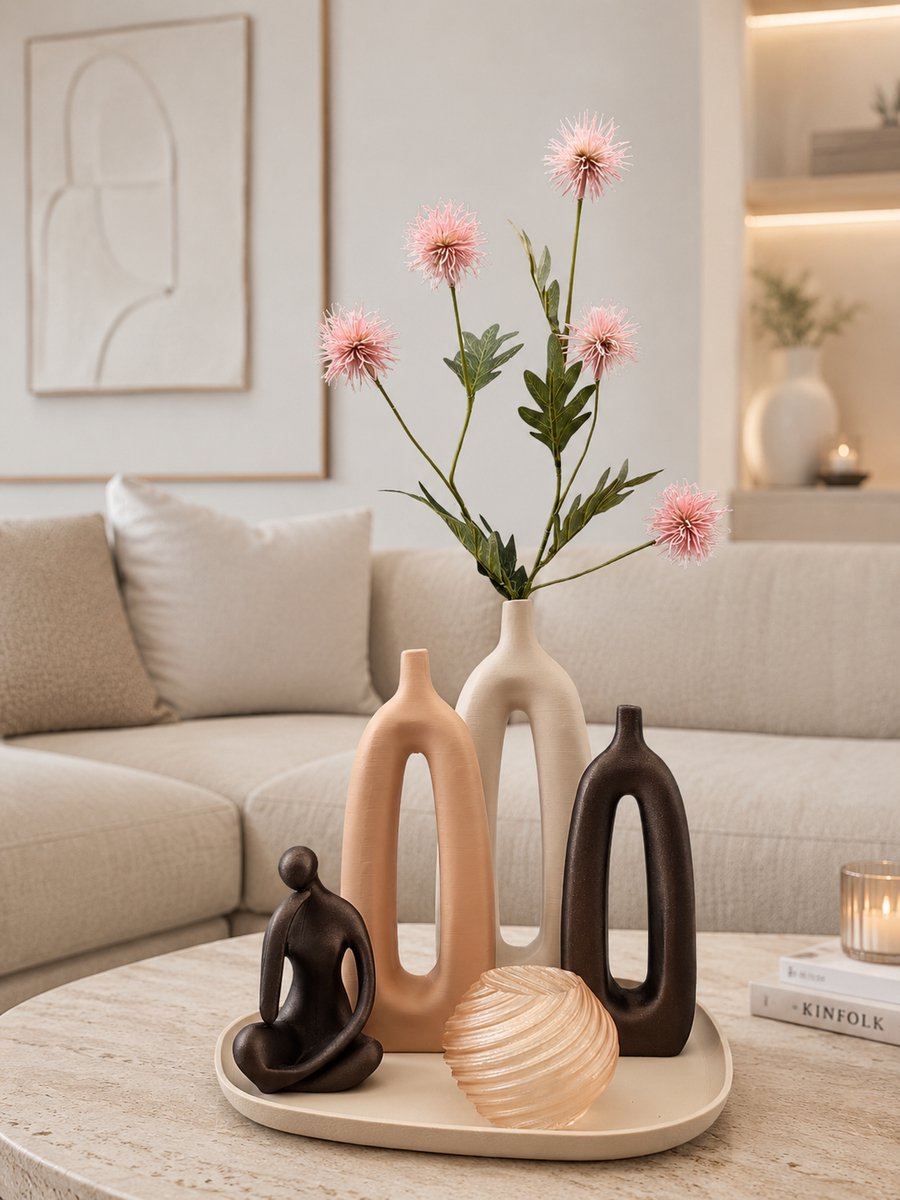 CompleteTafel Decoratie Set – Minimal Harmony - minimalistisch - 3D geprint en Uniek