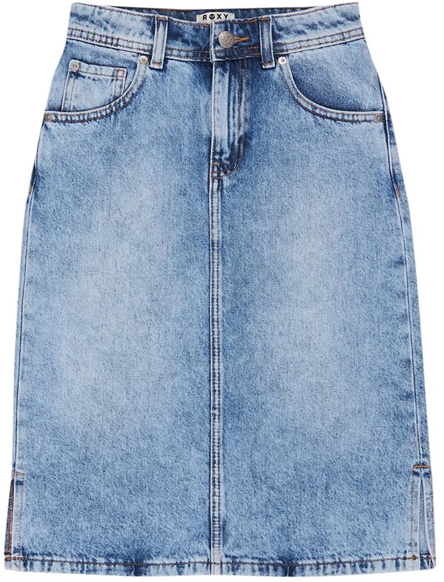 Roxy Glossy Candy Midi Rok 10 Years Meisje Blauw