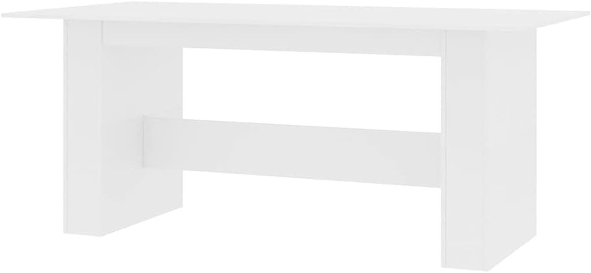 Eettafel - Keukentafel Tafel - Eten Gezelligheid - Stevig Chipboard - 180x90x76 cm - Wit