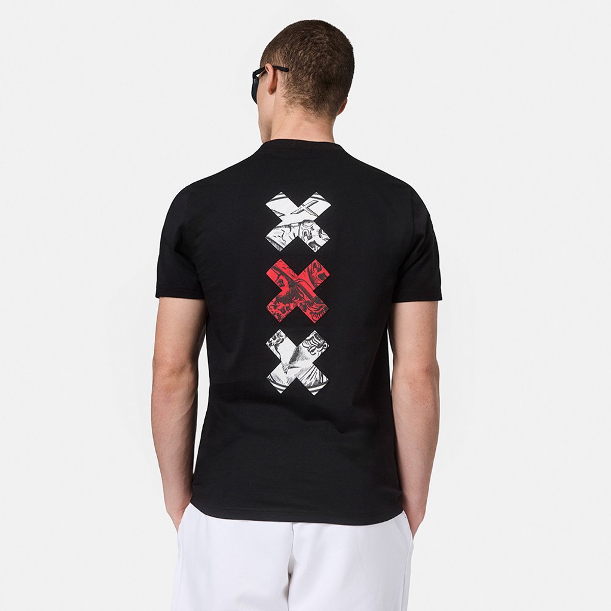 Ajax-t-shirt zwart kruizen senior