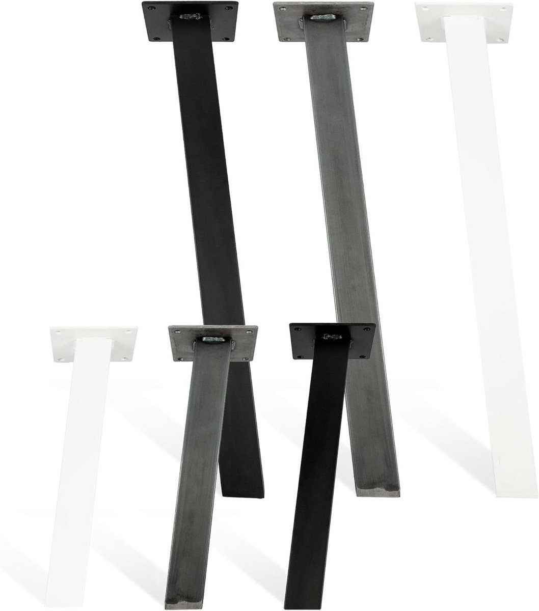 Metalen Tafelpoten - Tafelonderstel Vierkant - DIY Meubels Maken - Massieve Bodemplaat - 42 cm - Industrieel