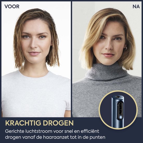 BaByliss 3-in-1 Wet to Dry Air Wand AS6550E Föhn - Drogen / Stylen / Volume - High Speed Digitale Haardroger (123km/h) - Bekend van TV