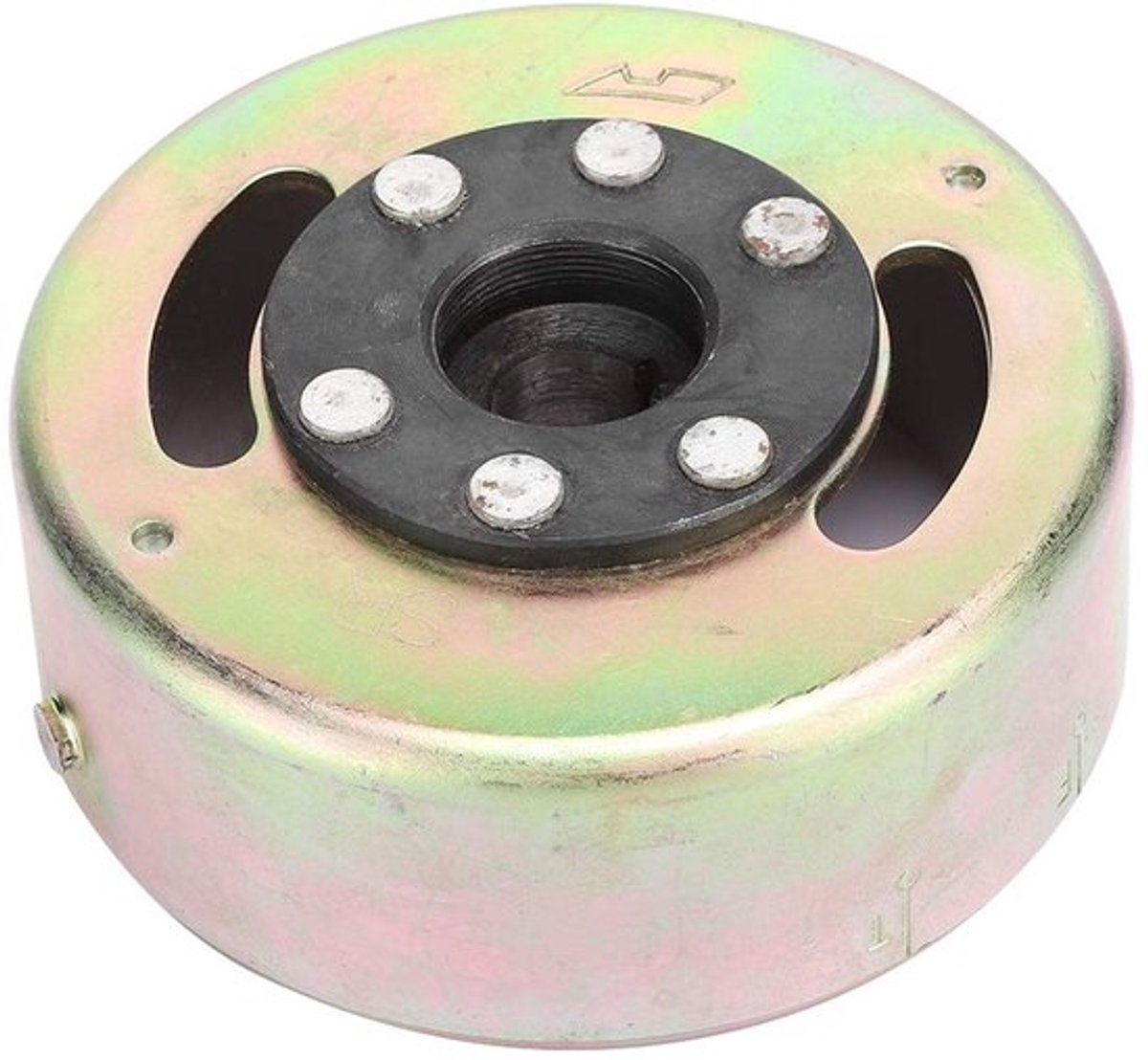 Vliegwiel voor een pitbike uit 2007. Magnetisch stuurwiel met wielen, roestvrijstalen start, geschikt voor buggy, MTB, quad, dirtbike 125cc, 140cc, PIT PRO.