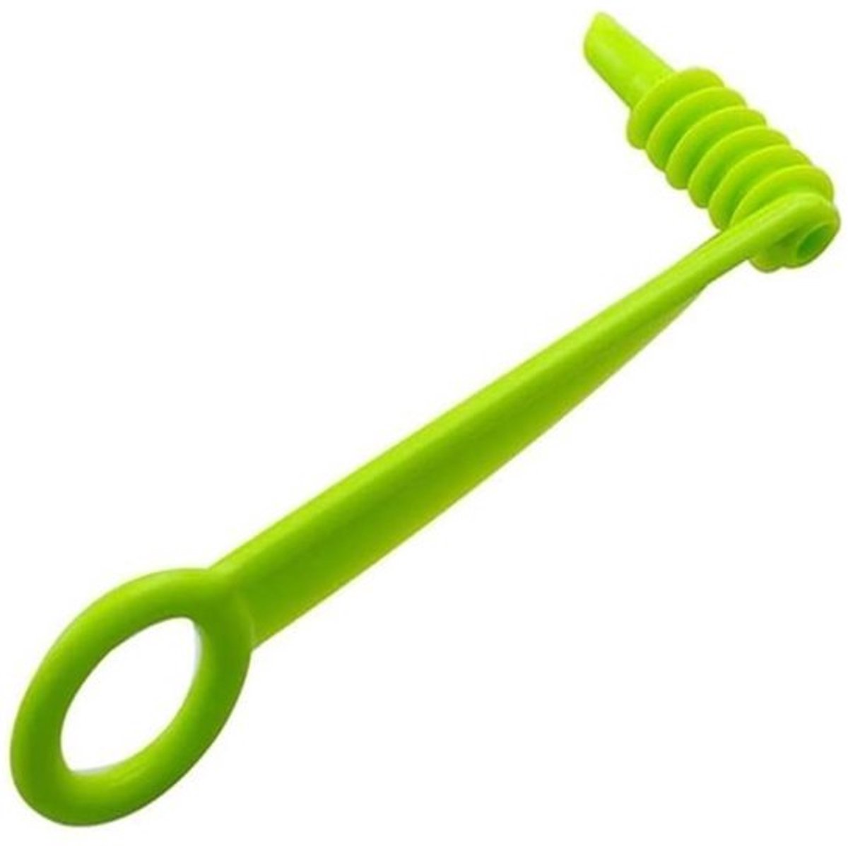 Spiraalsnijder voor groenten van duurzaam plastic in groene kleur, ideaal voor het eenvoudig en snel snijden van aardappel, wortel en komkommer in spiralen