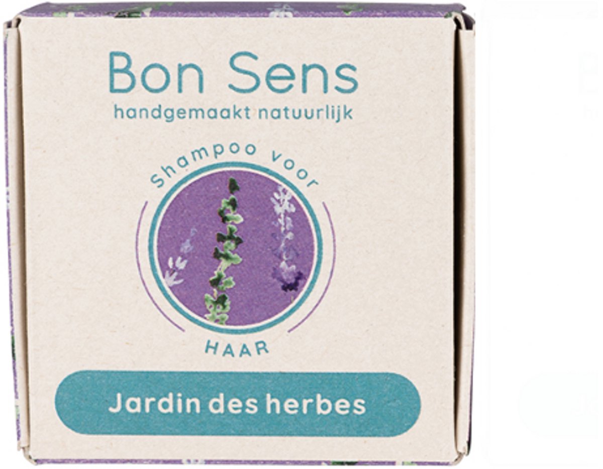 Le Bon Sens Shampoo Bar - Jardin des Herbes 70 gram - sulfaatvrij, plasticvrij, dierproefvrij, vegan, voor alle haartypes, sheaboter