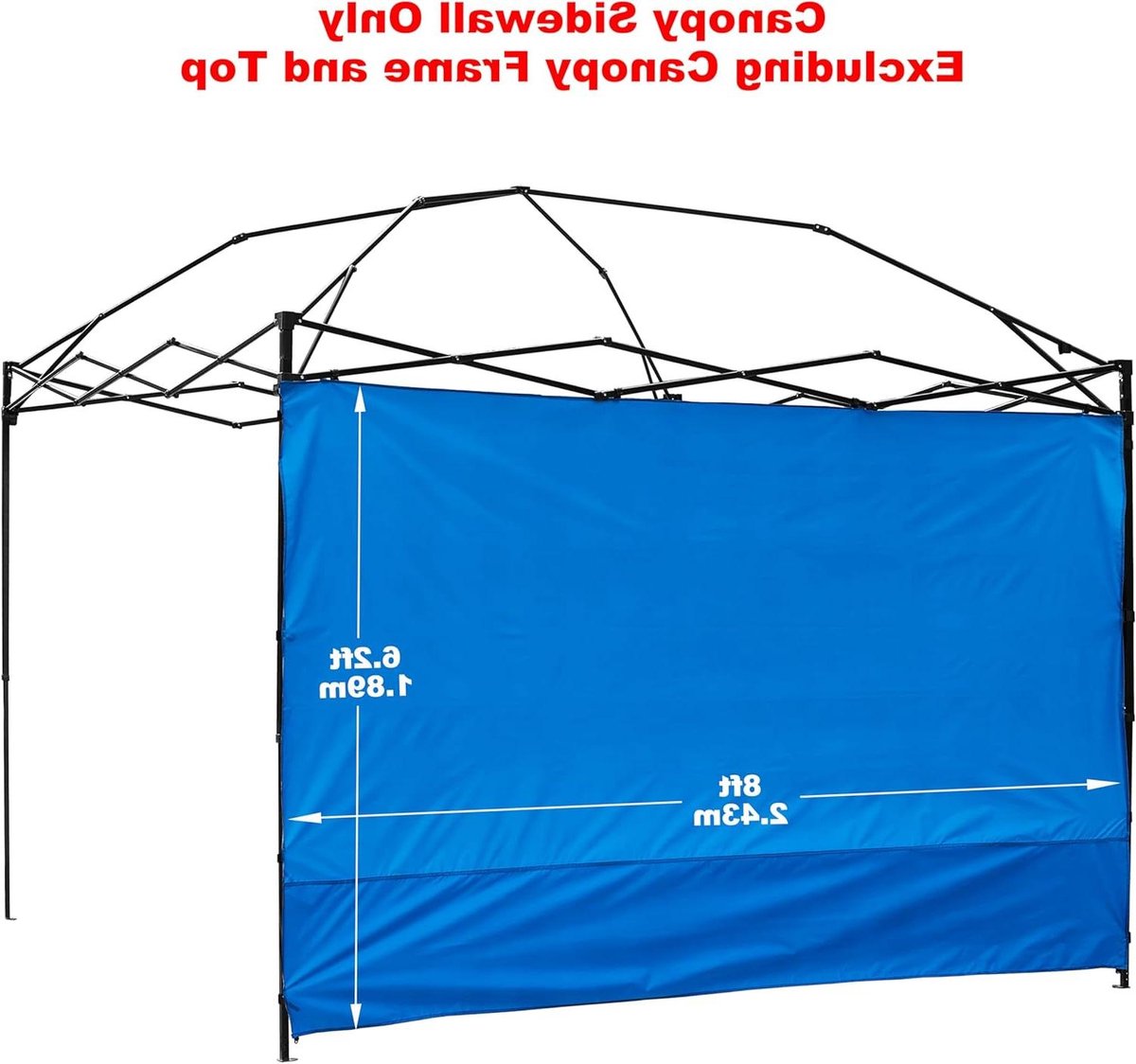 Luifel Zijpaneel - Privacy Scherm - Tuin Beschutting - Waterdicht UV-bestendig - 2.5m Tent - Blauw