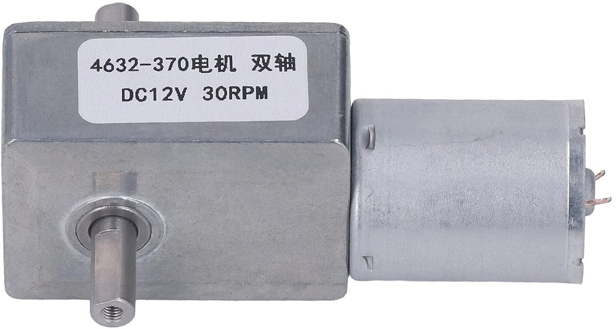 Krachtige 12V DC Motor met Dubbele As voor Raamopener - Ideaal voor Automatisering en Ventilatie (30RPM)