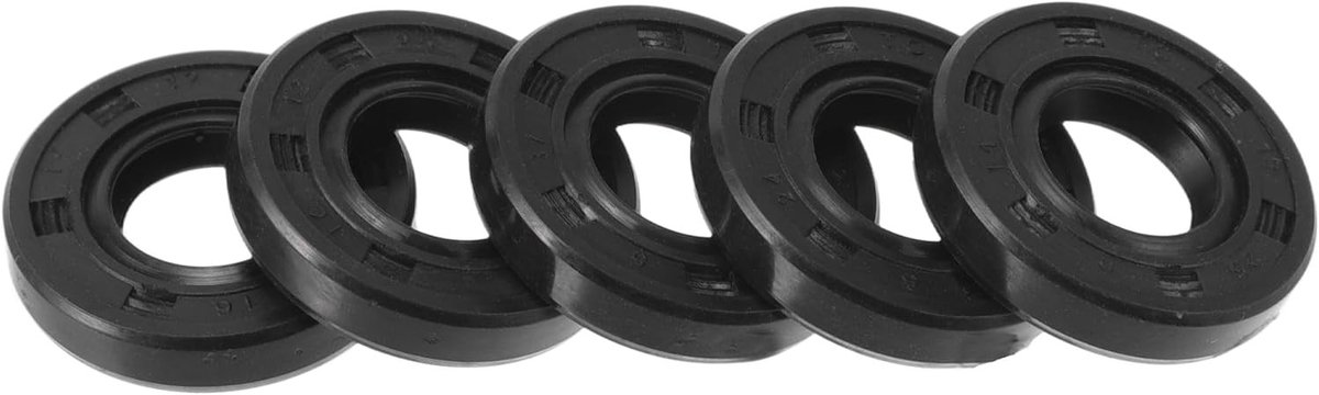 Universele Olieafdichting Dubbele Lip met Roterende Veerstalen Afdichtingsring 12X25X5Mm - Rubber NBR voor Hoge Druk, 5 Stuks, Perfect voor Mechanische Toepassingen en Onderhoud