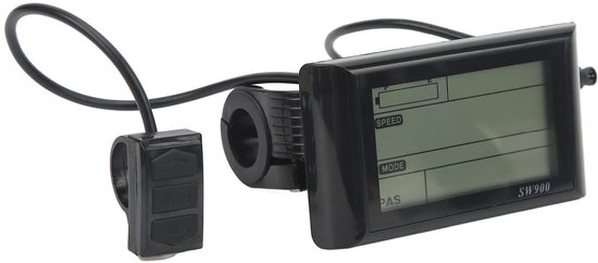 Elektrische fiets LCD schermmeter, eenvoudige installatie SW900 LCD scherm Lage uitvalpercentages Betrouwbaar modificatieonderdeel waterdichte connector voor elektrische scooter