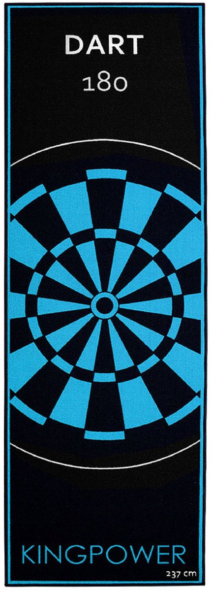 Kingpower Dartmat, toernooimat, darts blauw 237 x 80 cm