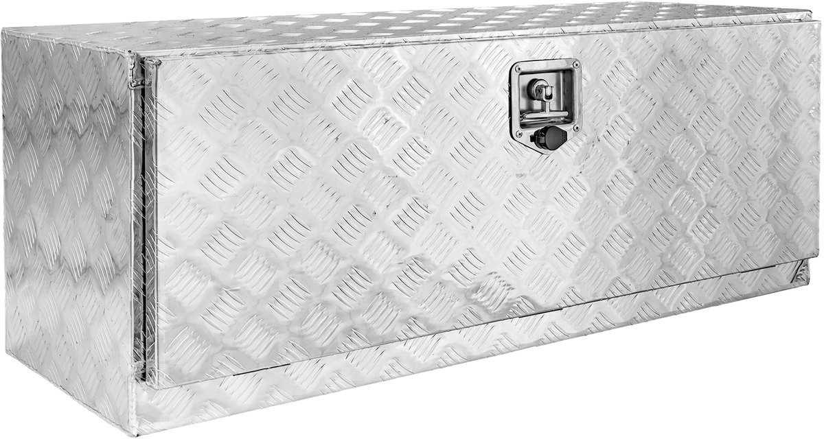 Trucky Aluminium Truckkist, Onderbouw-/Ondervloerkist, Disselkist, Aanhangerkist – 115 x 40 x 43 cm – Gereedschapskist met slot en sleutel – Robuust