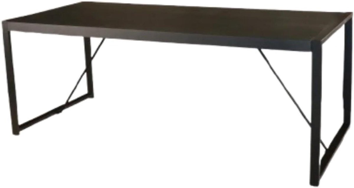 Eettafel rechthoekig - Eetkamertafel - Samen eten - Duurzaam mangohout - 200cm - Zwart