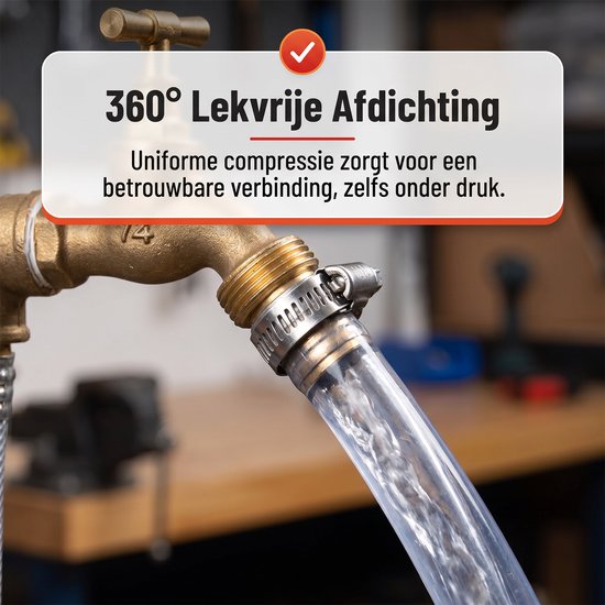 160 Stuks Slangklemmen set 5,3-33,1 mm - RVS Slangklemmen met Klemstang en Slangklemmentang, 14 Maten Eén-Oor Slangklem van 304 Roestvrij Staal voor Slangen, Leidingen, Auto, Sanitair en Werkplaats van carmdering — afbeelding 3
