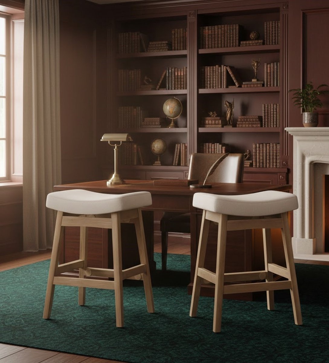 Design Barkrukken Set van 2 - Hoogteverstelbaar - 360° Draaibaar - Novihome
