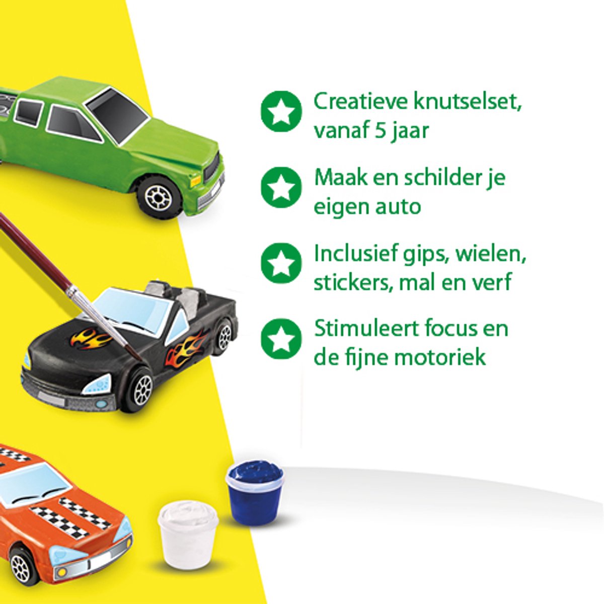 SES Creative Gieten en Schilderen - Auto's met Wieltjes - Voor Jongens vanaf 5 Jaar - Knutselen - Schoencadeautjes Sinterklaas — cadeau in Spellen & Speelgoed - foto 2