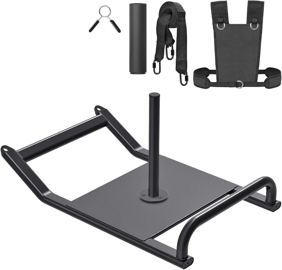 SnelShoppen - Gewichtsled, Gym Fitness Sled, Verstelbare Pull Push Sled voor Atletische Training, Ideaal voor Grassnelheid en Krachtverbetering met Ha